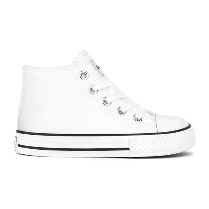 Zapatillas Altas Lona Blanco