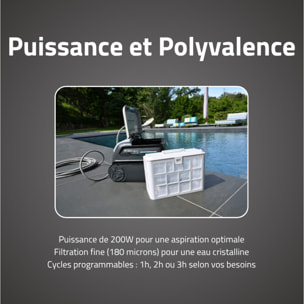 Bestway Robot piscine Graphite nettoyage fond et parois 32 m² max