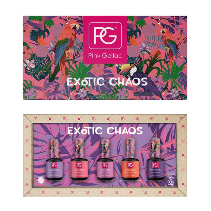 Set vernis semi-permanent - Exotic Chaos - 5x 15 ml
