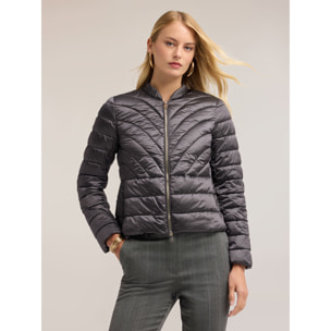 Motivi - Piumino lightweight corto con collo alto - Grigio