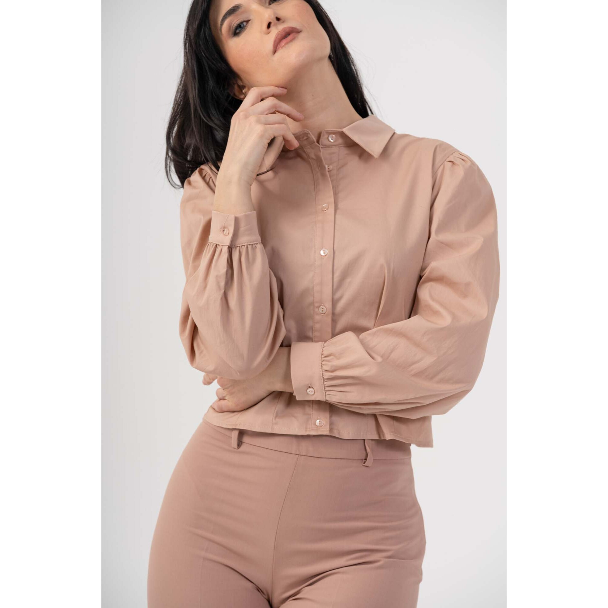 Kocca - Camicia taglio cropped Donna, Tinta unita