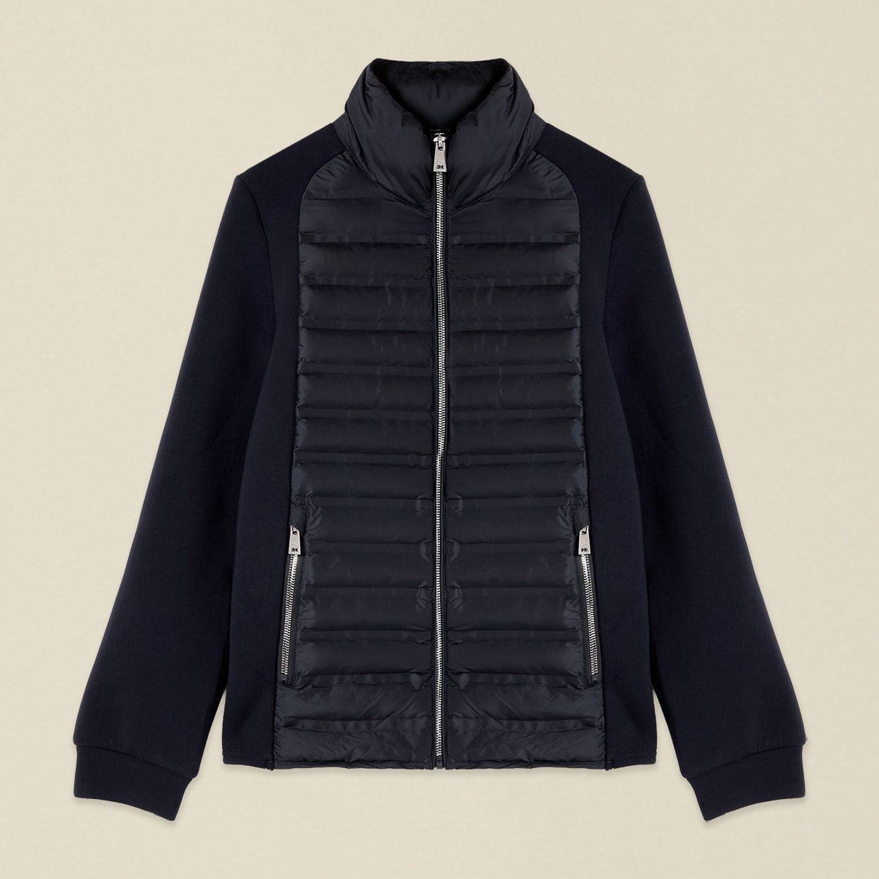 Oltre - Piumino lightweight con maniche in tessuto scuba - Blu