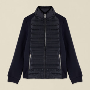 Oltre - Piumino lightweight con maniche in tessuto scuba - Blu