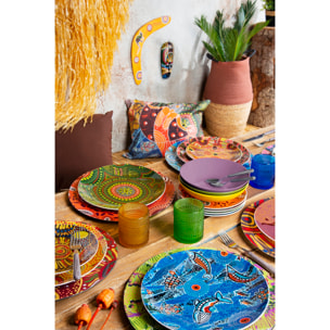 Set de 6 assiettes de présentation 33 cm – Excelsa, Plastique Aboriginal