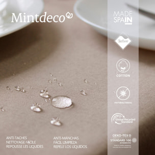 Nappe imprimée anti-tâches SIRA BEIGE