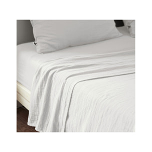 Drap housse 160x200 cm gaze de coton Bonnet 30 cm - GAIA