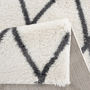 Tapis Shaggy longues mêches et aux motifs traditionnels Berbères