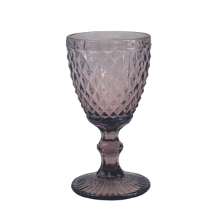 Strass Pourpre - Lot de 6 verres à pied 20 cl