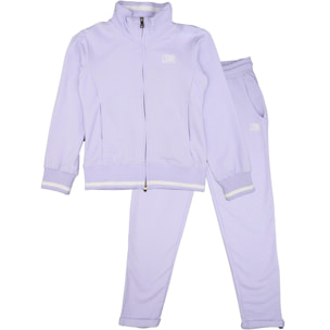 Chándal Leone Bright para niña, sin sudor, con cuello y cremallera.