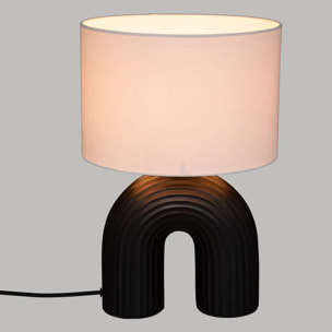 Lampe "Eidel" céramique noir 40,5cm