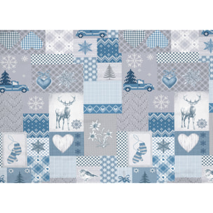 Parure Copripiumino in 100% Cotone Made In Italy Alpi Azzurro