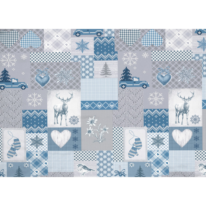 Parure Copripiumino in 100% Cotone Made In Italy Alpi Azzurro