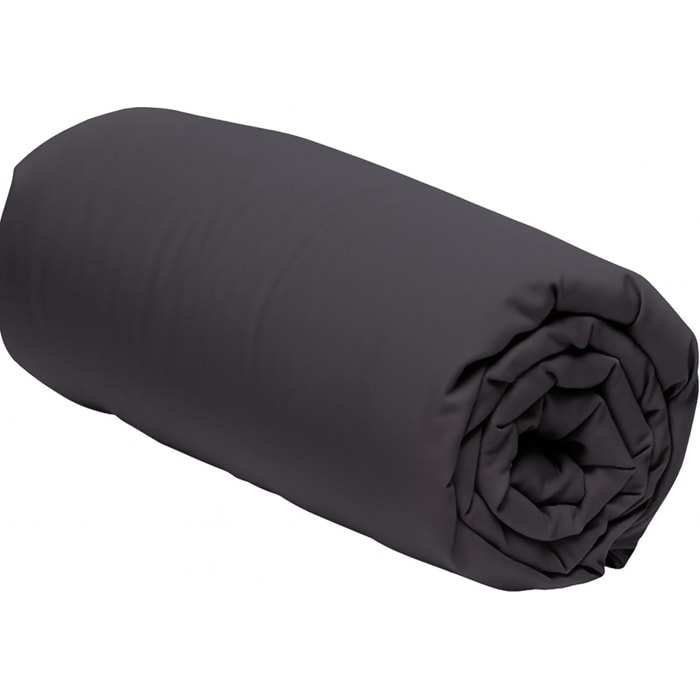 DRAP HOUSSE 2 PERS 140x190  ANTHRACITE