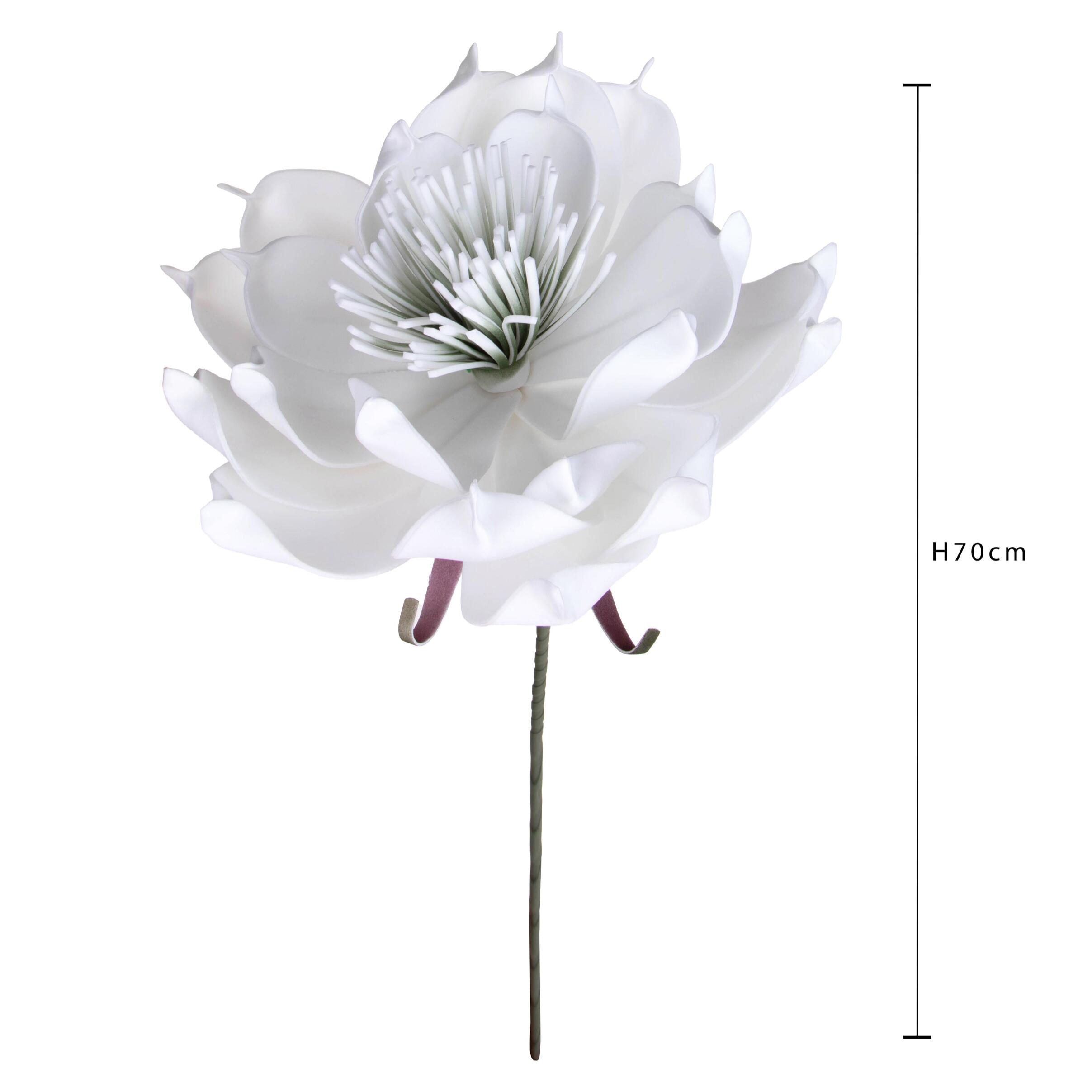 Ninfea artificiale - Pezzi 6 - 20xH70xD10cm - Bianco - Bianchi Dino SPA