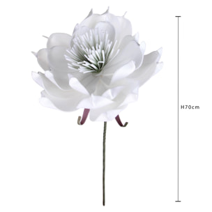 Ninfea artificiale - Pezzi 6 - 20xH70xD10cm - Bianco - Bianchi Dino SPA