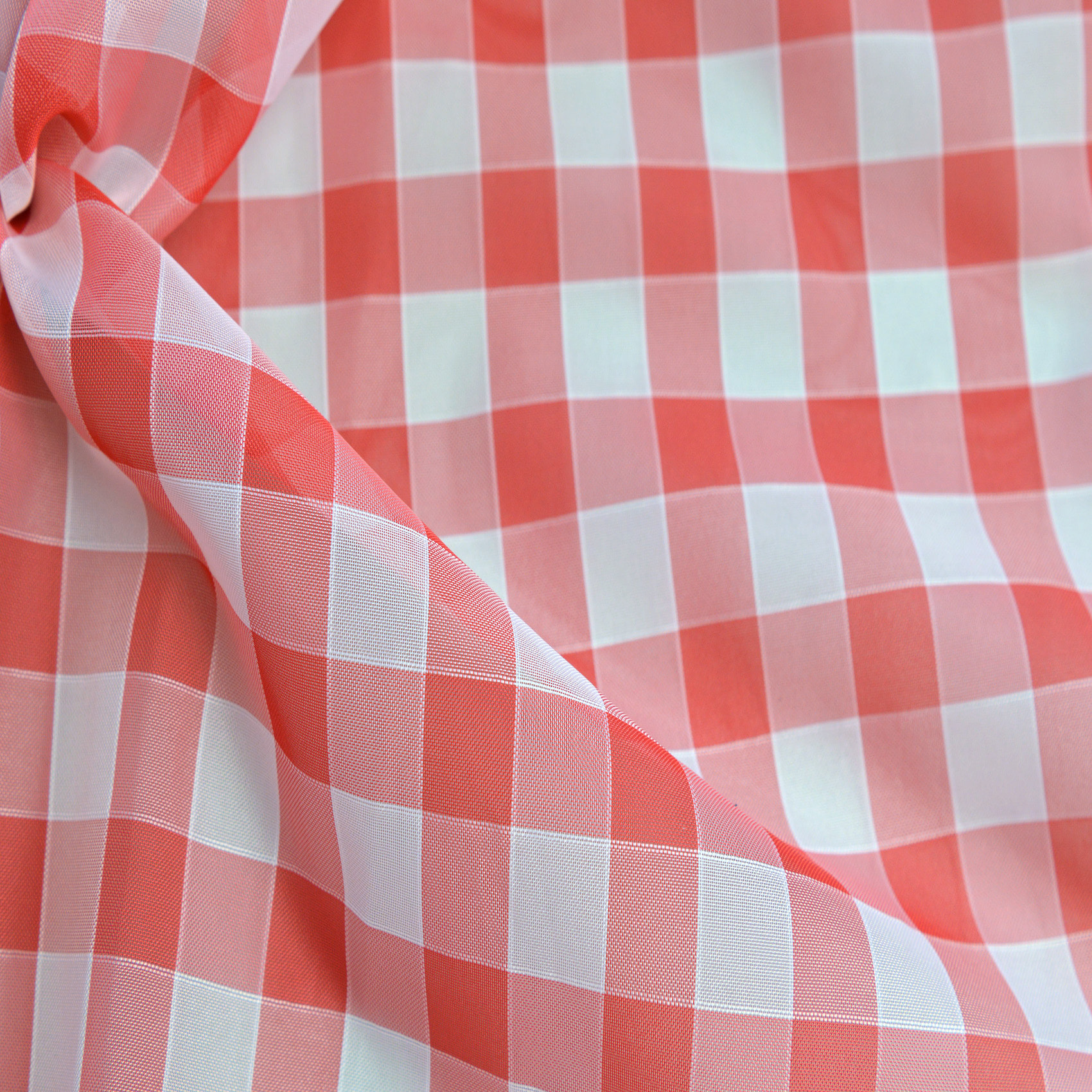 Paire de rideaux bonne femme à carreaux normands - Rouge