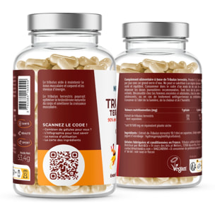 Nutri&Co Tribulus Terrestris - Extrait 100% Naturel concentré 10:1 - 120 gélules Vegan