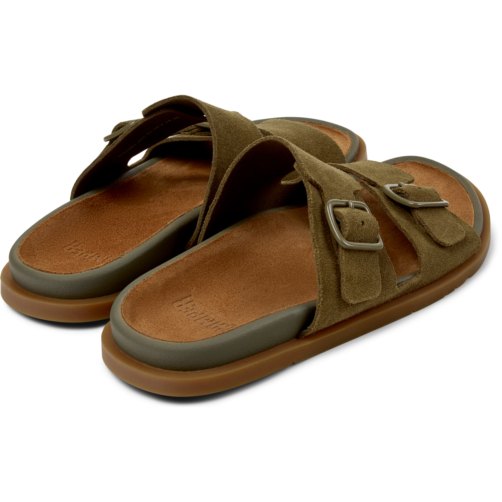 Sandalias - CAMPER Lluc Sandal - Verde - Cuero de gamuza