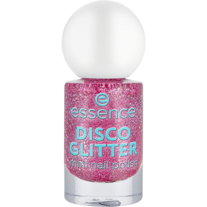 Disco Glitter - Mini Vernis à ongles rose vif scintillant