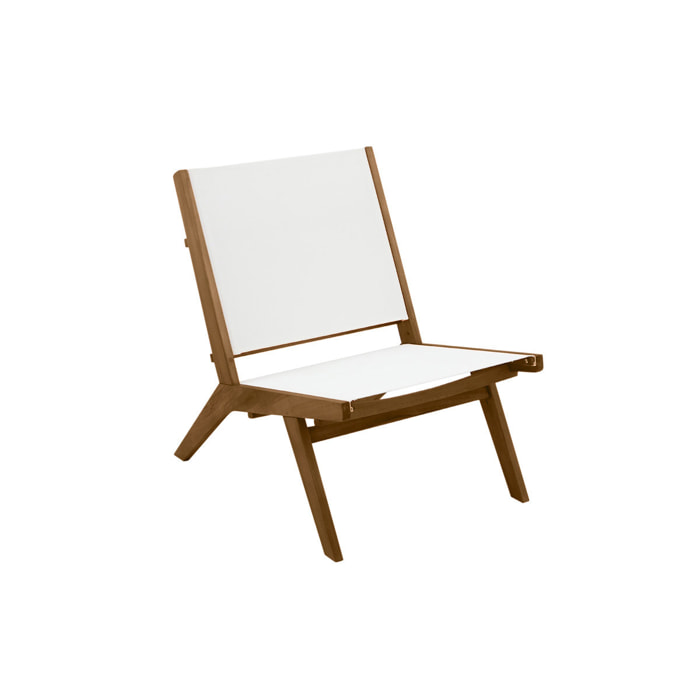 Fauteuil lounge de jardin en bois massif MALIBU