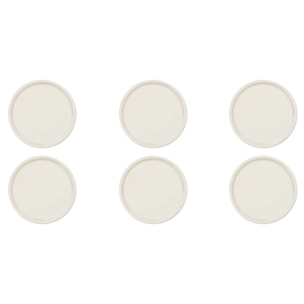 Set de 6 Assiettes à Pizza Excelsa – White Home, Porcelaine Blanche