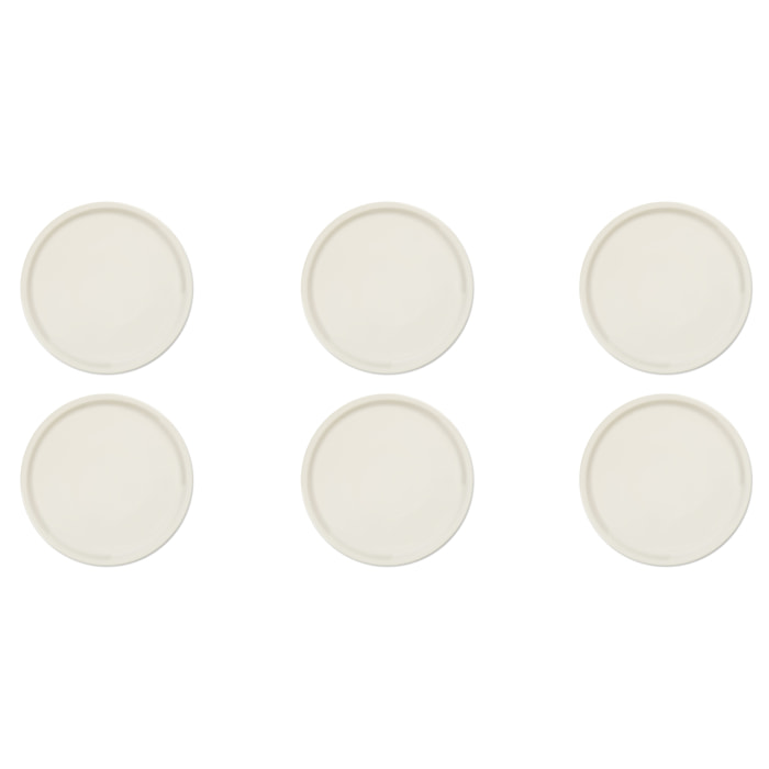 Set de 6 Assiettes à Pizza Excelsa – White Home, Porcelaine Blanche