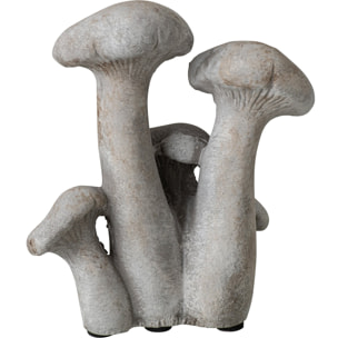 J-Line Lot De 5 Champignon Ciment Beige Clair