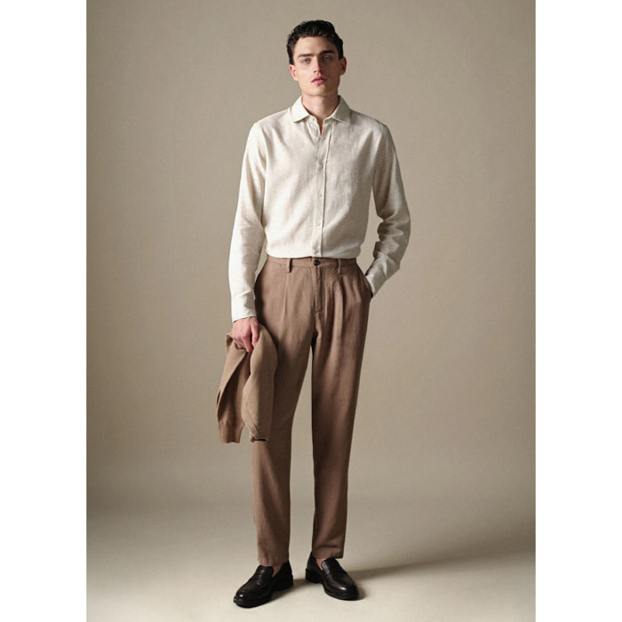 Pantalone chino in lino