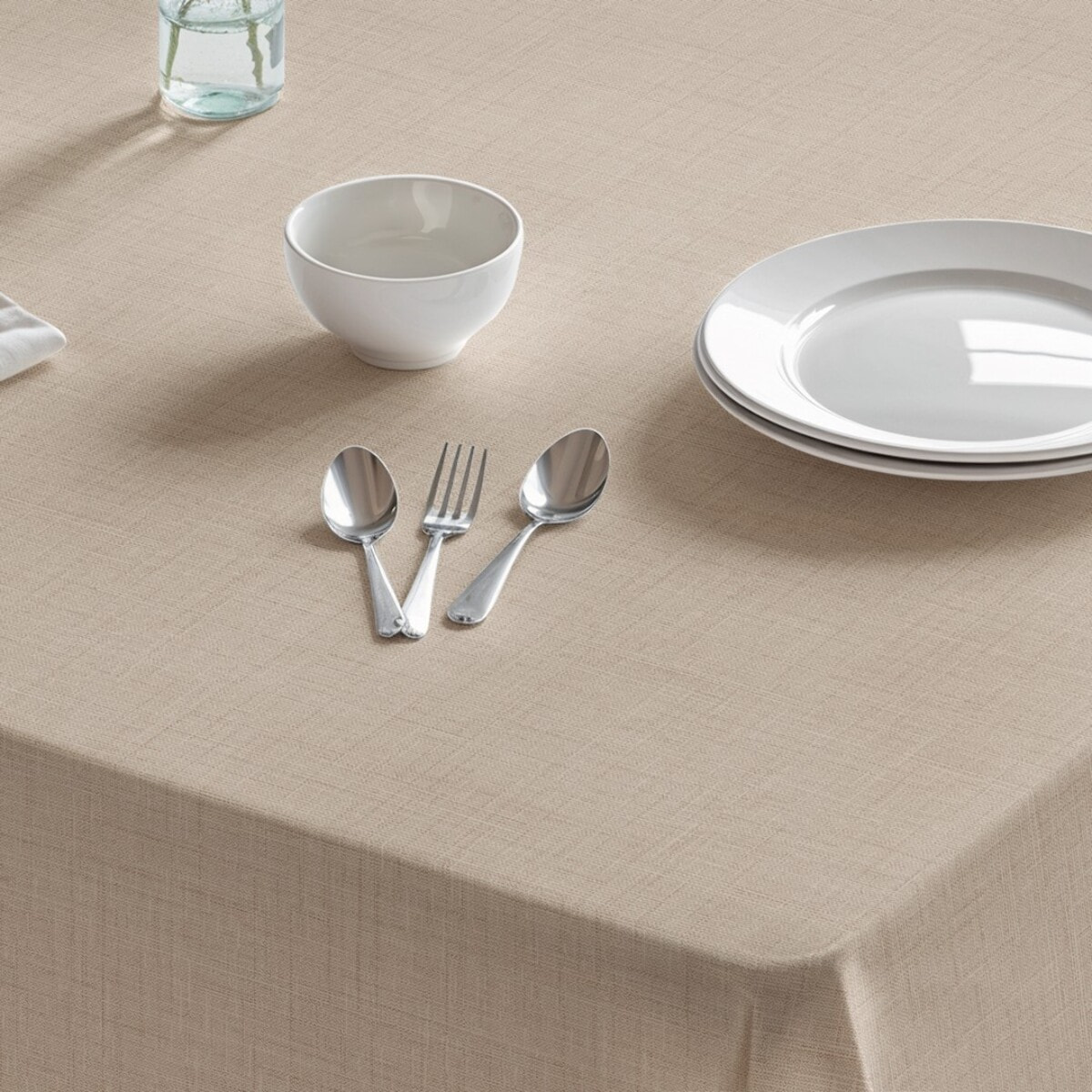 Nappe unie anti-tâches BRIA TAUPE