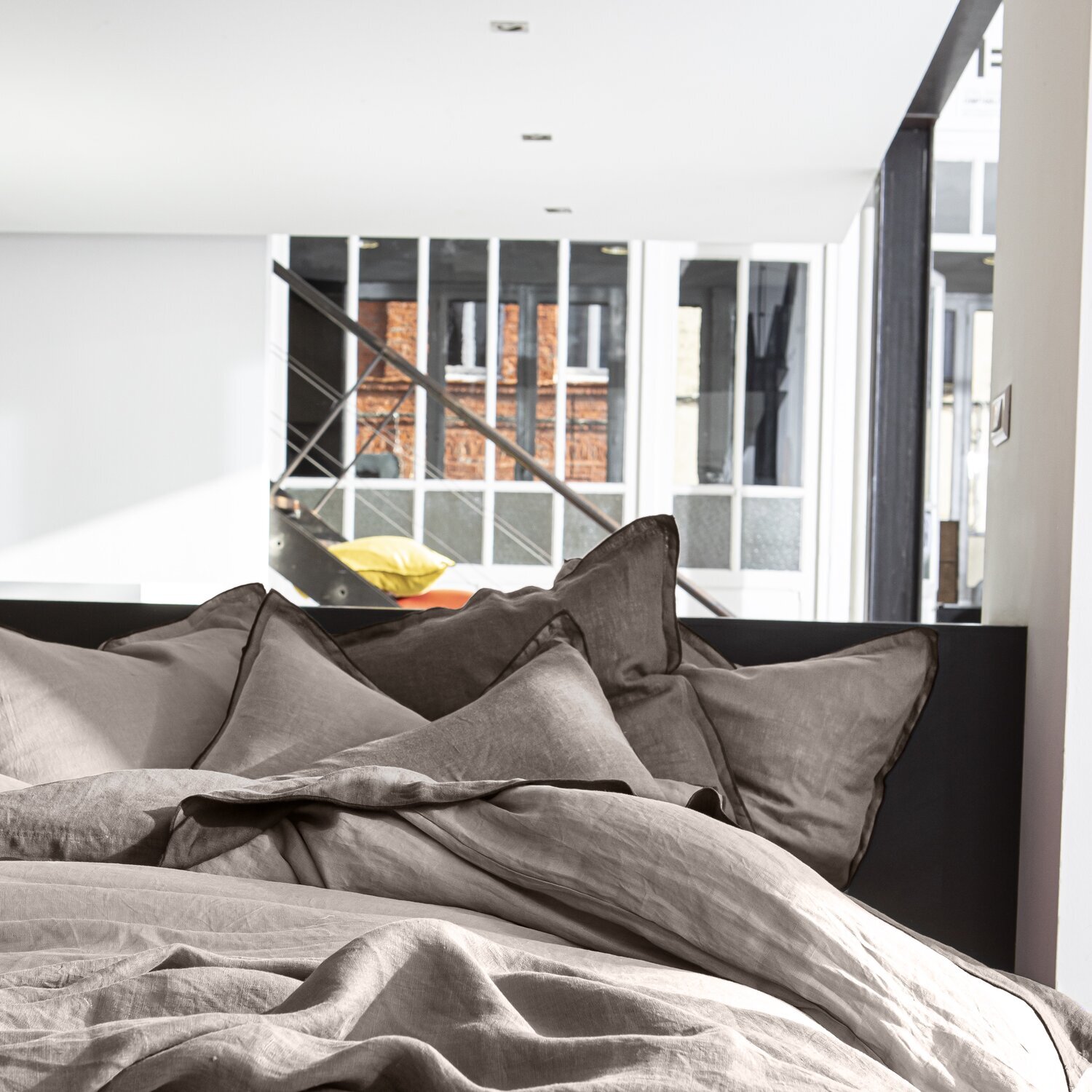 Housse de couette lin lave naturel