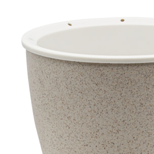 Pot à réserve d’eau Tomasucci LOPPY MEDIUM, en polypropylène, beige, 17,3 × 17,3 × 17 cm
