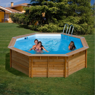 Piscine hors sol bois ronde Ø 5 x 1,27 m VIOLETTE