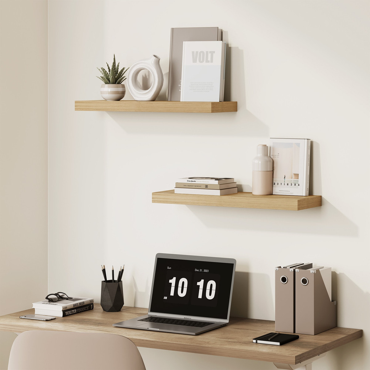 Mensola da parete Artisan 60cm in Rovere e Metallo