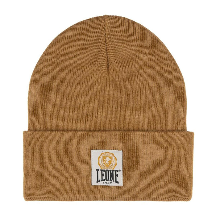 Cappello invernale con logo stile college e risvolto "Varsity"