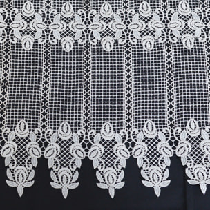 Brise bise en macramé au style ornemental - Blanc