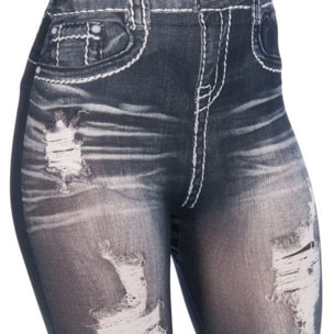 Legging rasgados gris