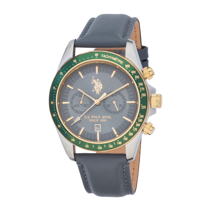 Cronografo U.S. Polo Assn. In pelle