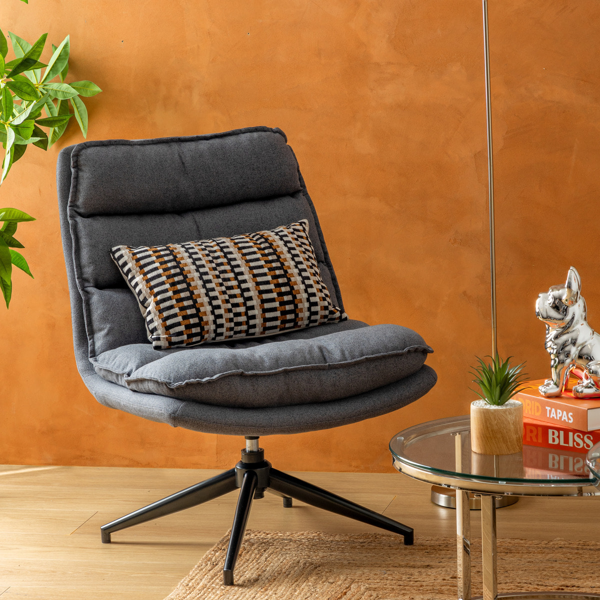 Fauteuil pivotant "Harper" gris