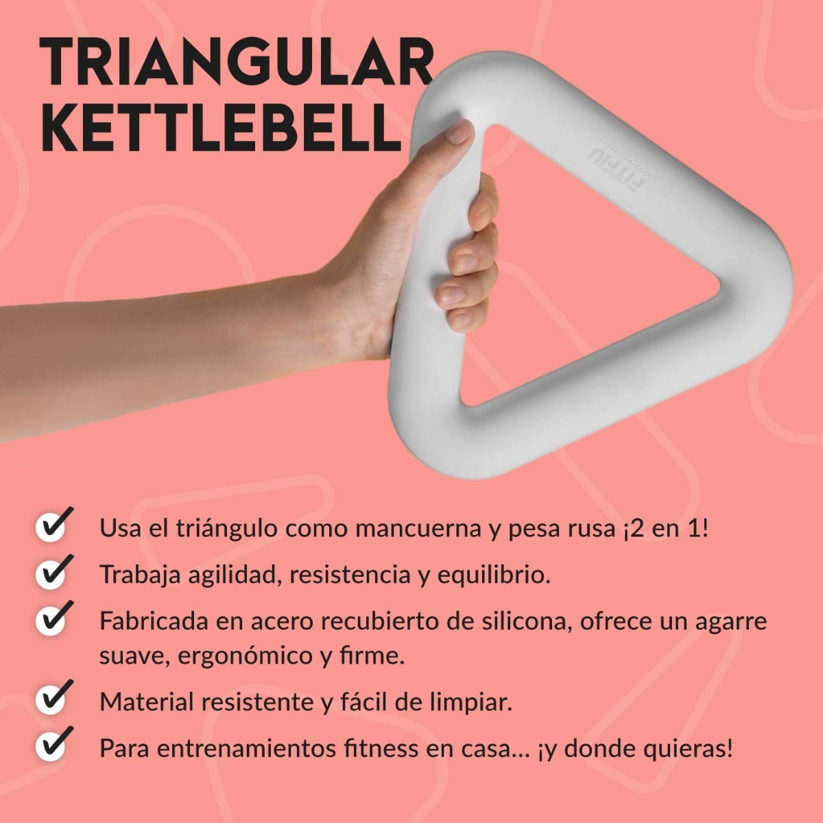Pesa rusa kettlebell de 3,2kg FITFIU Fitness by Patry Jordan