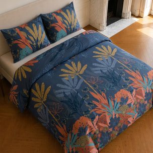 Parure housse de couette 100% microfibre motif tropical - FUNNY PALM
