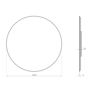 Miroir de salle de bain Frost Alday, 80 cm