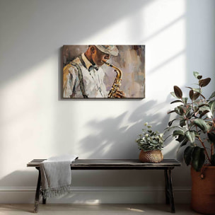 Tableau musicien jazz au saxophone Toile imprimée