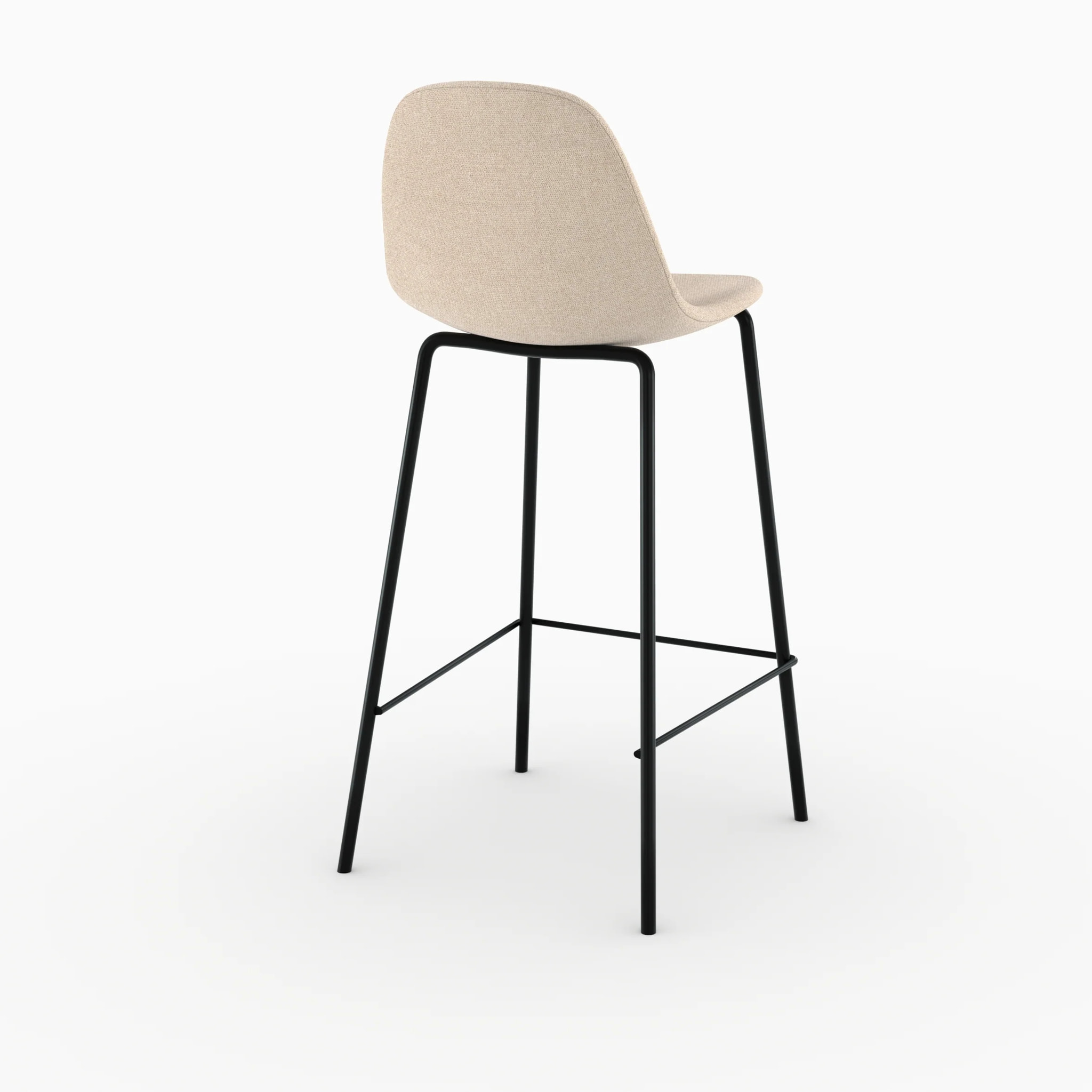 Lot de 2 chaises pour îlot central en tissu beige 65,5 cm - Henrik