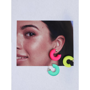 Pendientes Aro Gummy Lima Acero