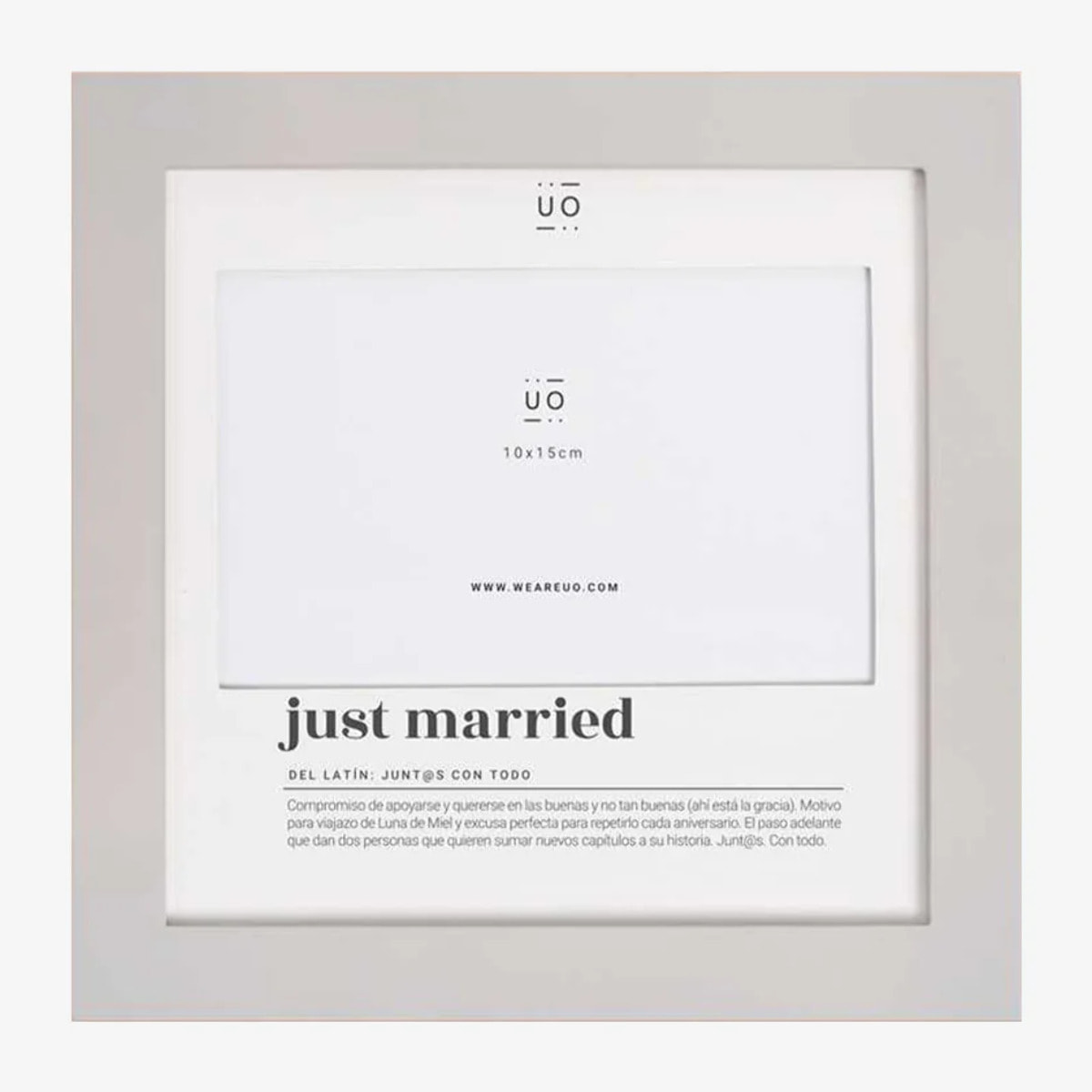 Marco fotos “Just Married” Grey