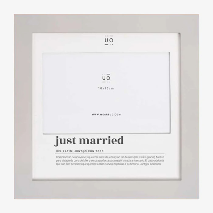 Marco fotos “Just Married” Grey