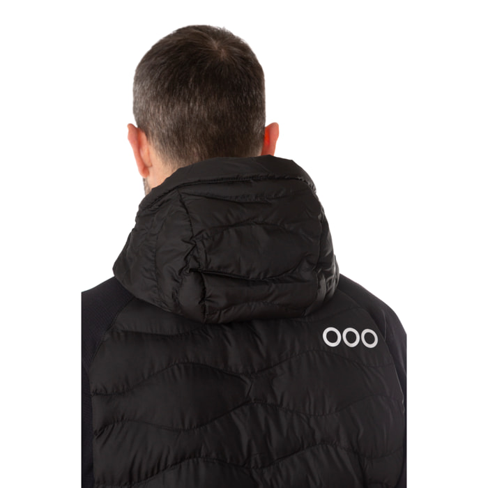 Chaqueta ECOActive Hybrid Insulated Jacket with cap dela marca ECOON - Negro con logo ECOON