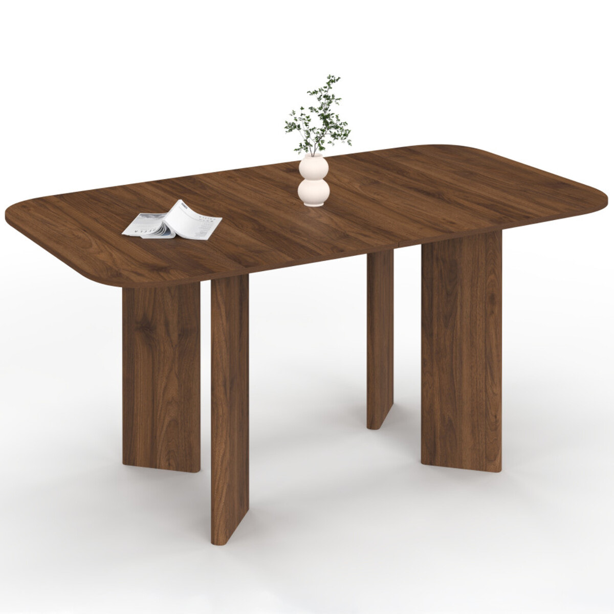 Table à manger extensible Cassia 160-200cm effet noyer