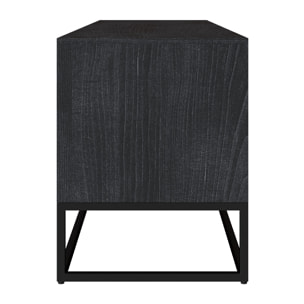 Meuble TV en bois d'acacia et pieds en métal 125 cm - Jakson