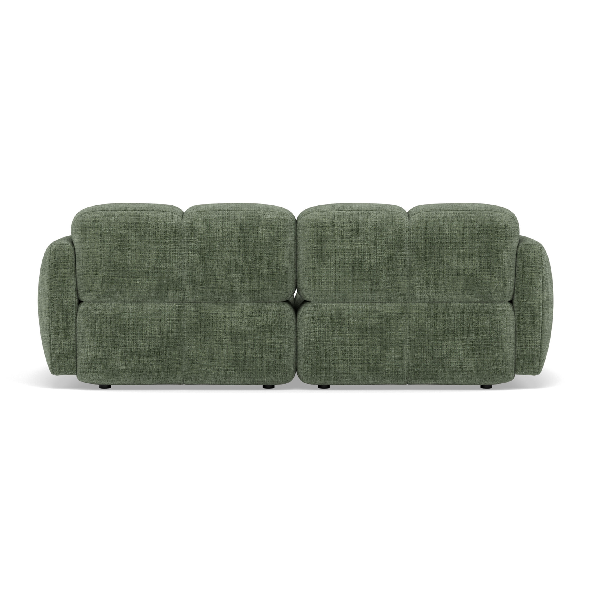 Grace - canapé modulable 2 places en velours texturé - Vert sauge